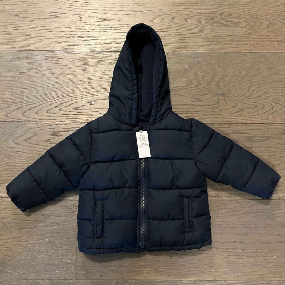 Old navy blue boys fall/winter jacket 12-18M NWT Ret $80